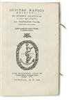 RAPICIUS, JOVITA [i. e., RAVIZZA, GIOVITA]. De numero oratorio libri quinque. 1554